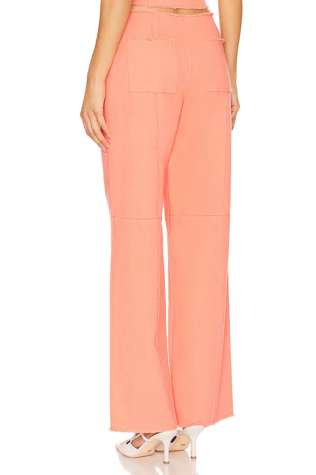 Pants Women Lovers and Friends X Anja Dujakovi Bruna Pant Soft Orange Pants Women Lovers and Friends X Anja Dujakovi Bruna Pant Soft Orange