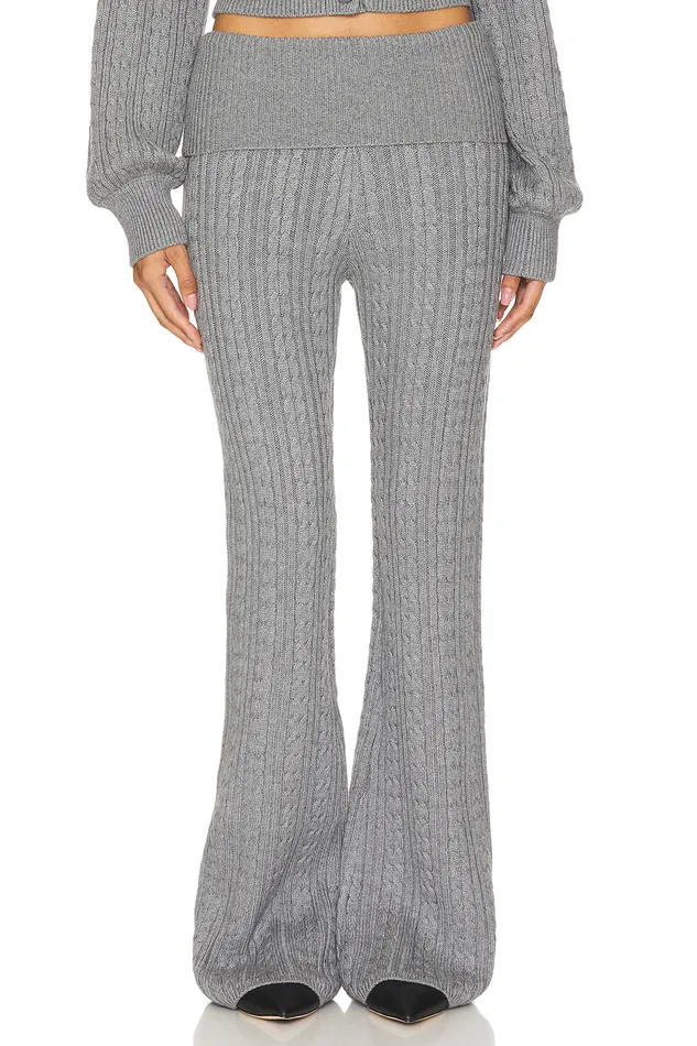 Pants Women Lovers and Friends X Emily Gemma Bessie Knit Pant Grey