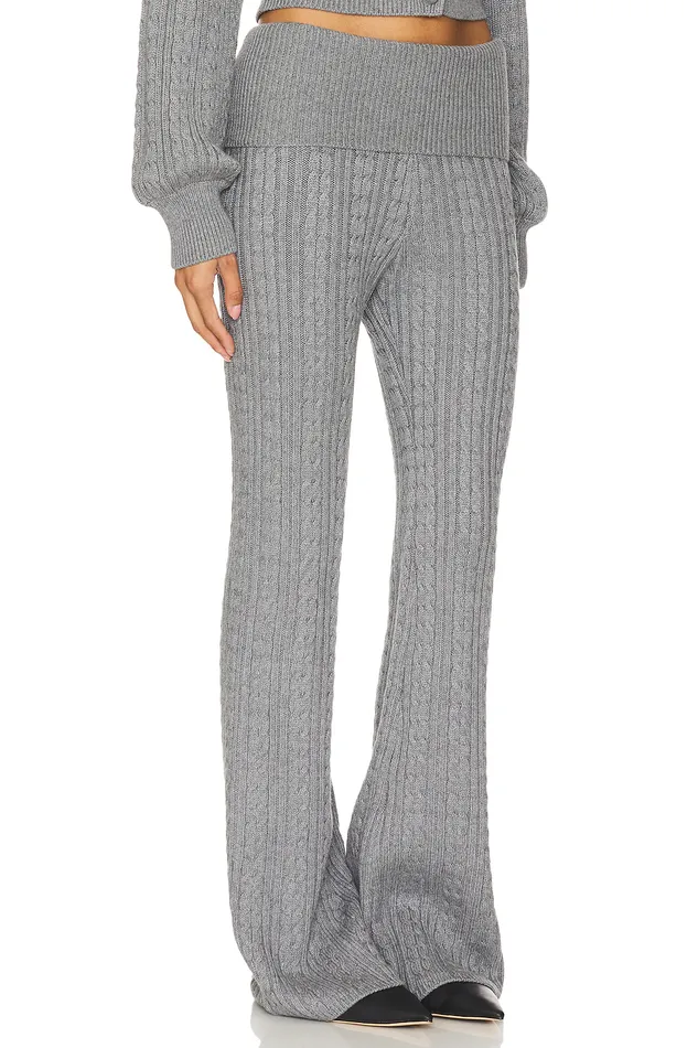 Pants Women Lovers and Friends X Emily Gemma Bessie Knit Pant Grey Pants Women Lovers and Friends X Emily Gemma Bessie Knit Pant Grey