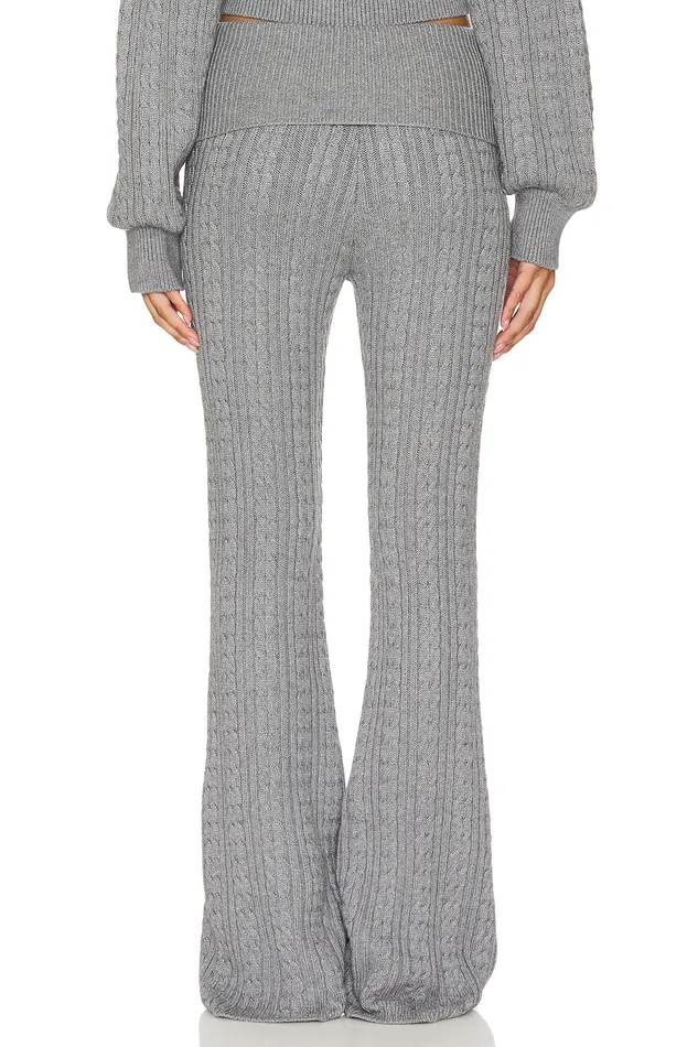Pants Women Lovers and Friends X Emily Gemma Bessie Knit Pant Grey Pants Women Lovers and Friends X Emily Gemma Bessie Knit Pant Grey