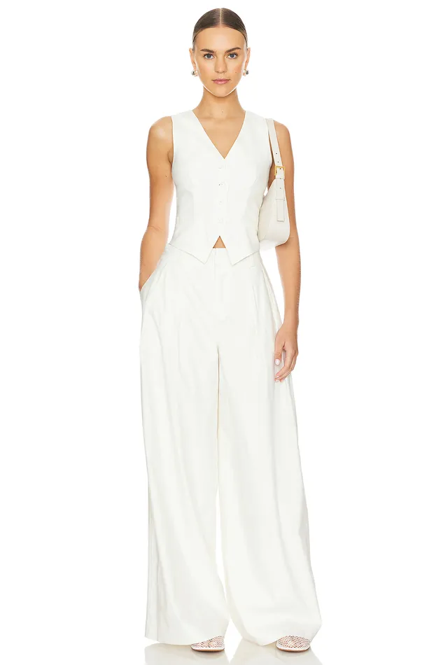 Pants Women Lovers and Friends X Maggie Macdonald Leah Pant White Pants Women Lovers and Friends X Maggie Macdonald Leah Pant White