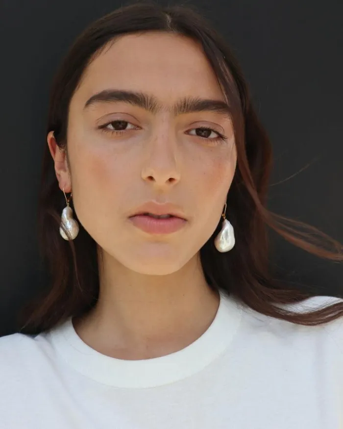 Reliquia Jewellery Hoops Cocoon Pearl Earrings Gold PreOrder 8211 Women Reliquia Jewellery Hoops Cocoon Pearl Earrings Gold PreOrder 8211 Women