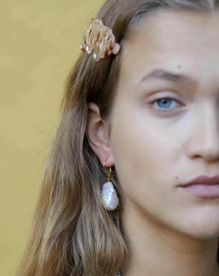 Reliquia Jewellery Hoops Cocoon Pearl Earrings Gold PreOrder 8211 Women Reliquia Jewellery Hoops Cocoon Pearl Earrings Gold PreOrder 8211 Women