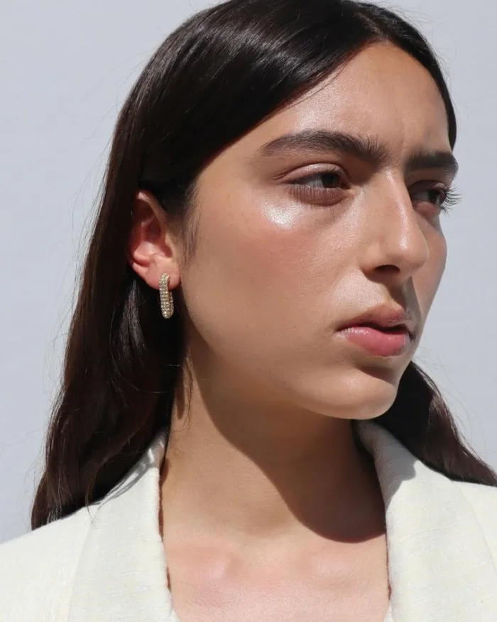 Reliquia Jewellery Hoops Logan Earrings In GoldCrystal 8211 Women Reliquia Jewellery Hoops Logan Earrings In GoldCrystal 8211 Women