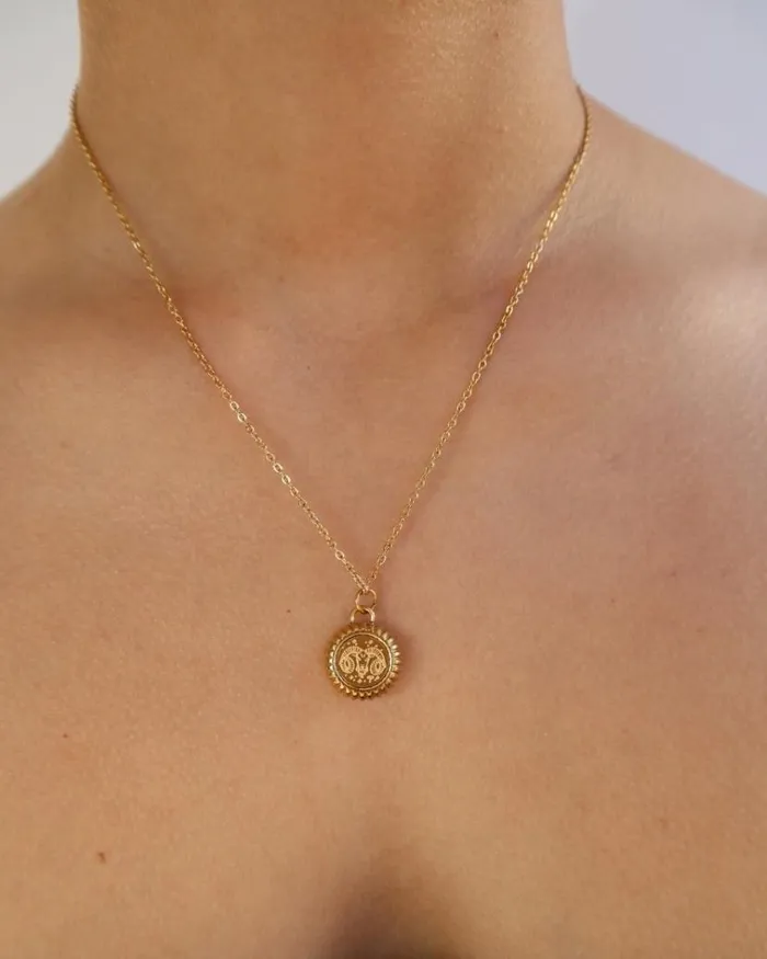 Reliquia Jewellery Pendant Necklaces Aries Zodiac Charm Necklace In Gold 8211 Women Reliquia Jewellery Pendant Necklaces Aries Zodiac Charm Necklace In Gold 8211 Women