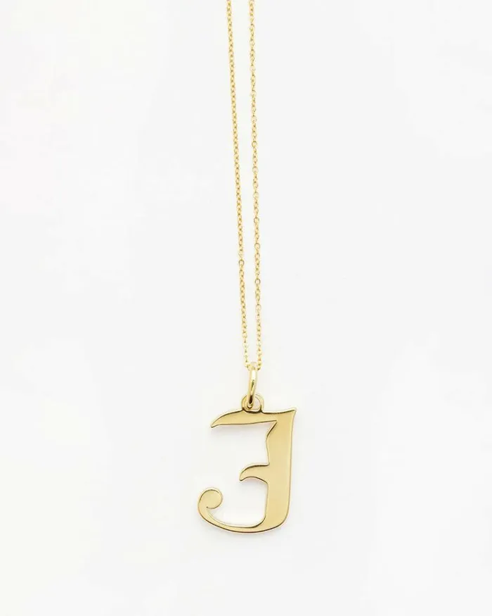Reliquia Jewellery Pendant Necklaces Gold Letter J Necklace 8211 Women