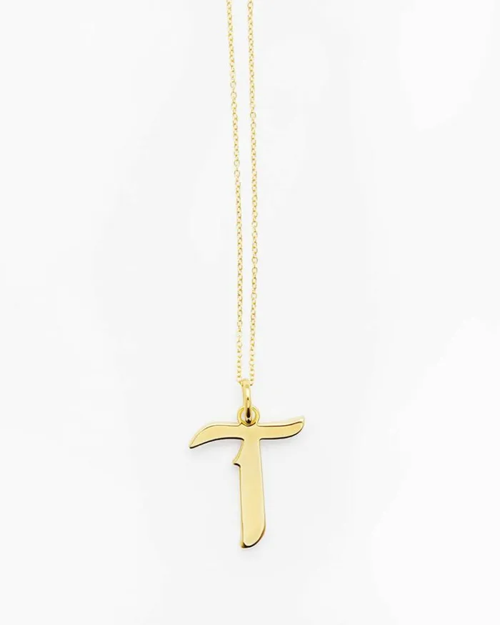 Reliquia Jewellery Pendant Necklaces Gold Letter T Necklace 8211 Women
