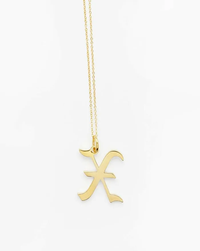 Reliquia Jewellery Pendant Necklaces Gold Letter X Necklace 8211 Women