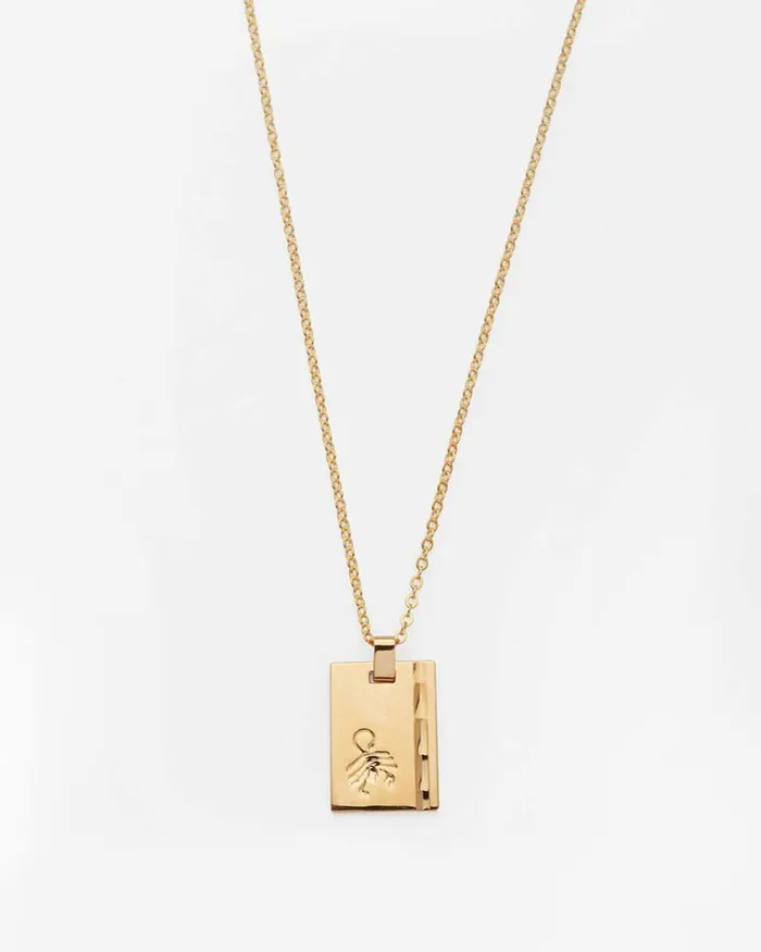 Reliquia Jewellery Pendant Necklaces Gold Star Sign Necklace Scorpio 8211 Women