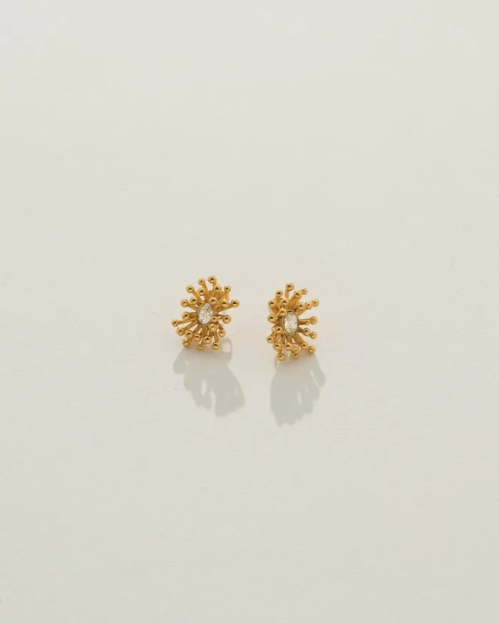 Reliquia Jewellery Studs Oriana Earrings In Gold and Crystal 8211 Women