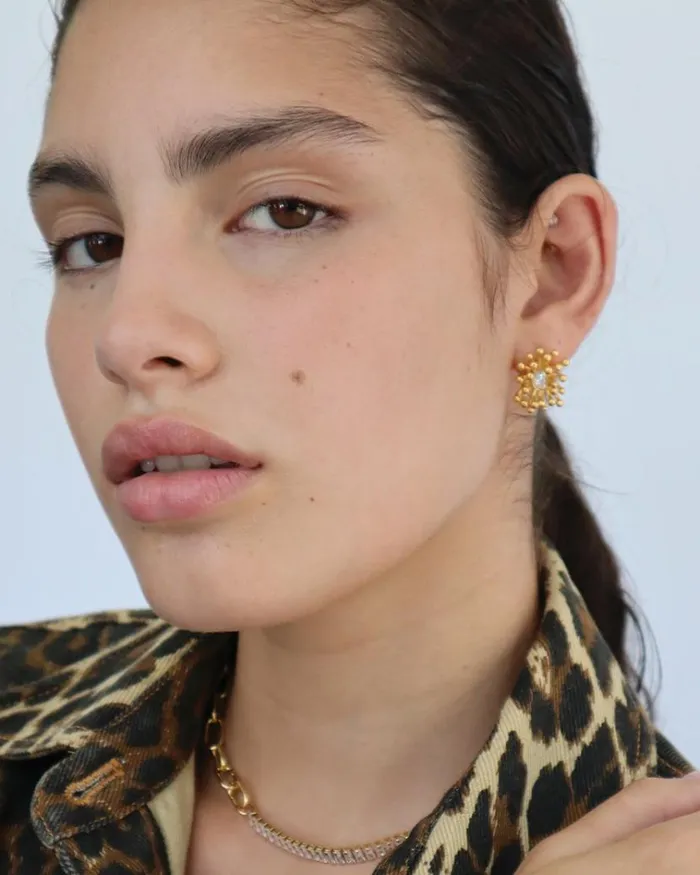 Reliquia Jewellery Studs Oriana Earrings In Gold and Crystal 8211 Women Reliquia Jewellery Studs Oriana Earrings In Gold and Crystal 8211 Women
