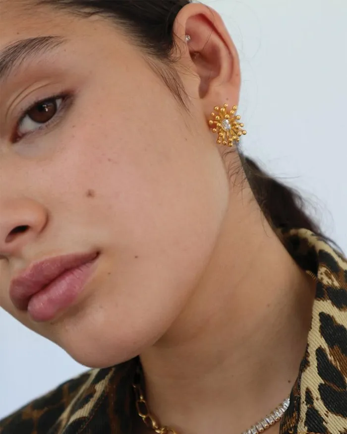 Reliquia Jewellery Studs Oriana Earrings In Gold and Crystal 8211 Women Reliquia Jewellery Studs Oriana Earrings In Gold and Crystal 8211 Women
