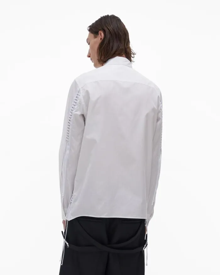 Shirts Men Helmut Lang Laced Shirt White