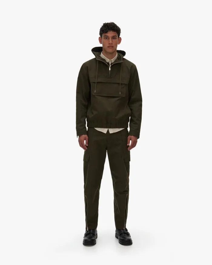 Shirts Men Helmut Lang Zip Popover Hunter Sage