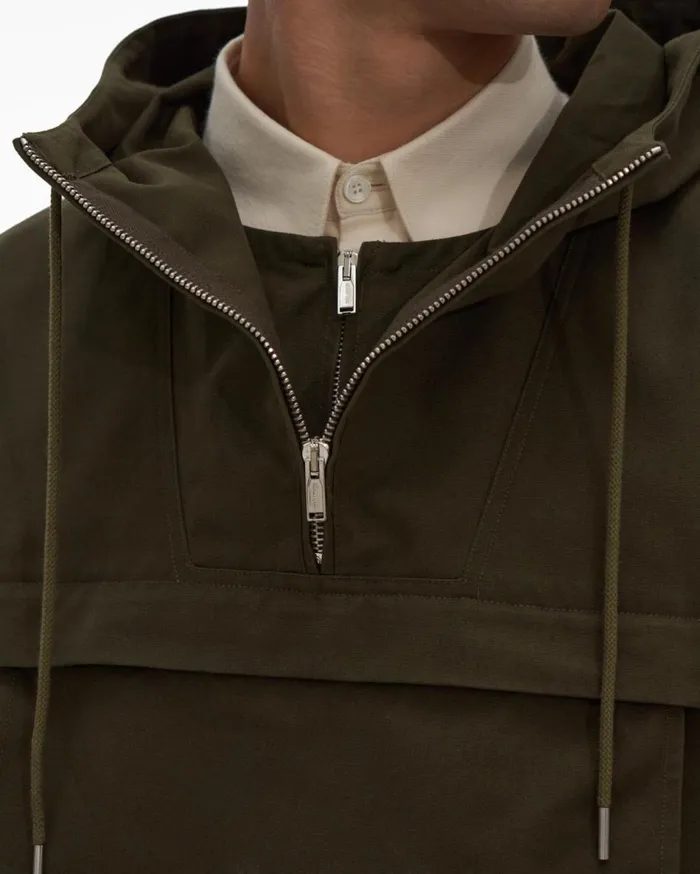 Shirts Men Helmut Lang Zip Popover Hunter Sage
