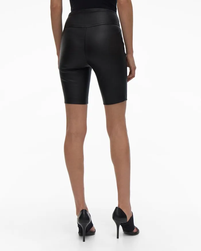 Shorts Women Helmut Lang Leather Bike Short Onyx