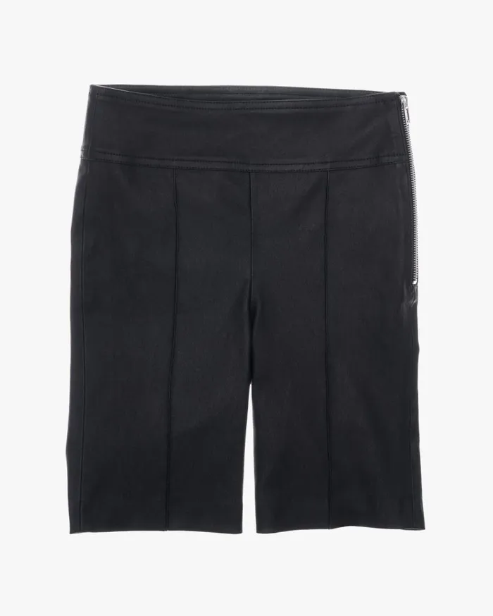 Shorts Women Helmut Lang Leather Bike Short Onyx