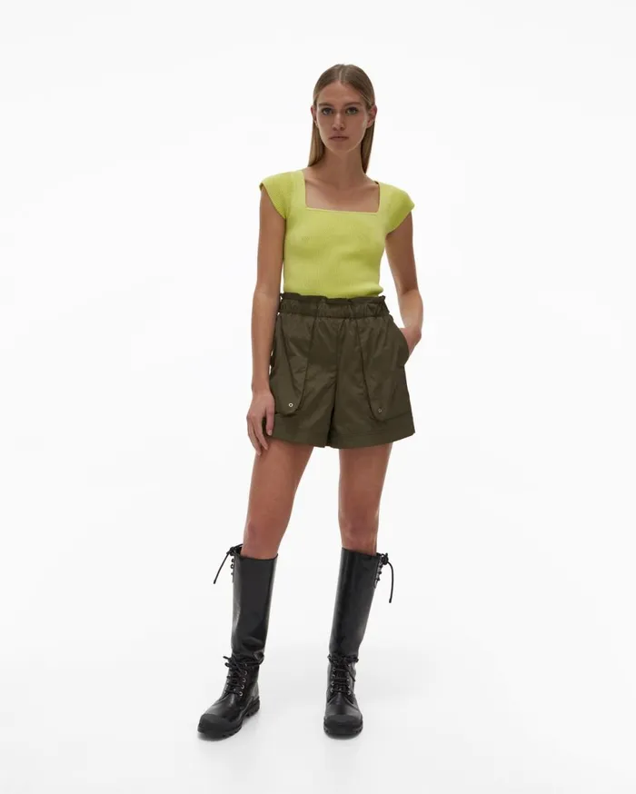 Shorts Women Helmut Lang Paper Bag Short Burnt Olive