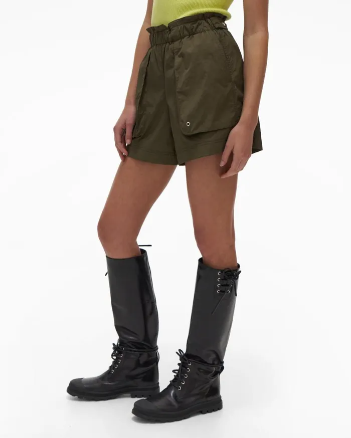 Shorts Women Helmut Lang Paper Bag Short Burnt Olive