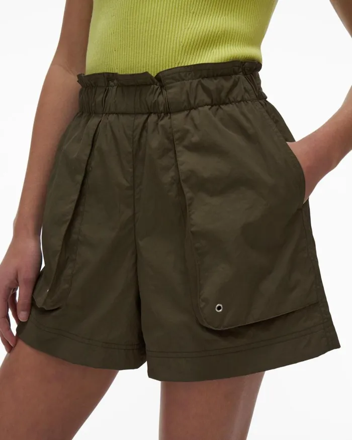 Shorts Women Helmut Lang Paper Bag Short Burnt Olive