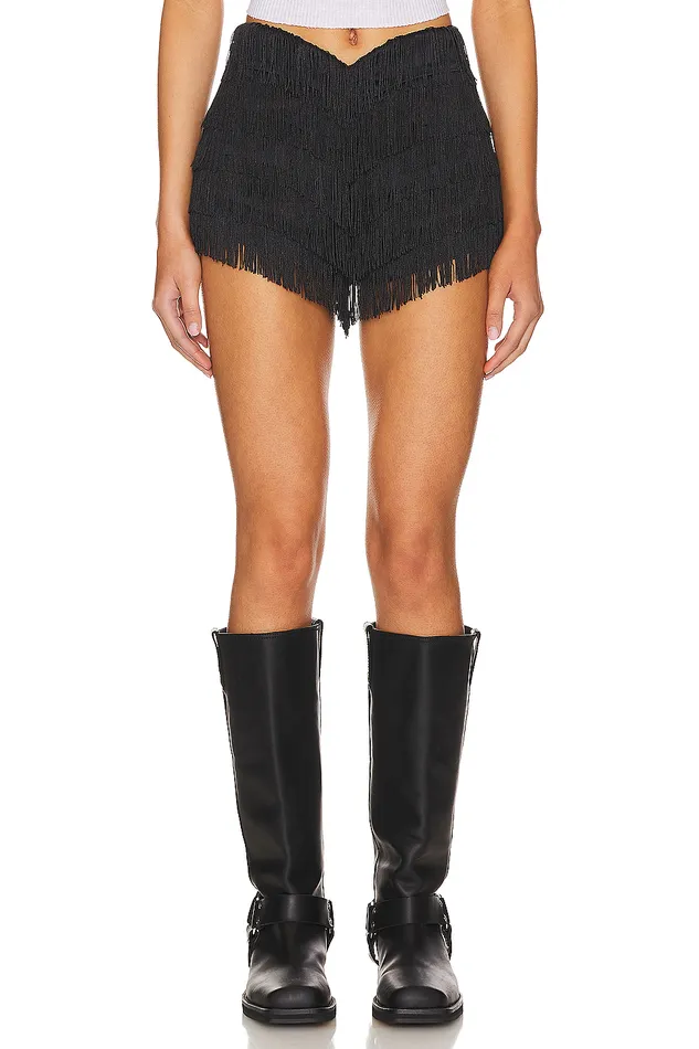 Shorts Women Lovers and Friends Andi Fringe Skort Black