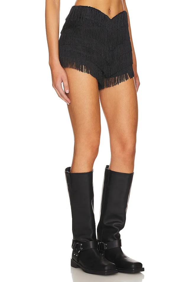 Shorts Women Lovers and Friends Andi Fringe Skort Black Shorts Women Lovers and Friends Andi Fringe Skort Black