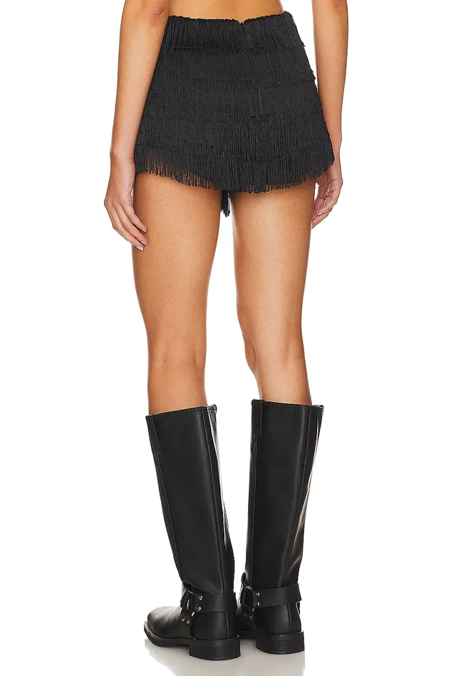 Shorts Women Lovers and Friends Andi Fringe Skort Black Shorts Women Lovers and Friends Andi Fringe Skort Black