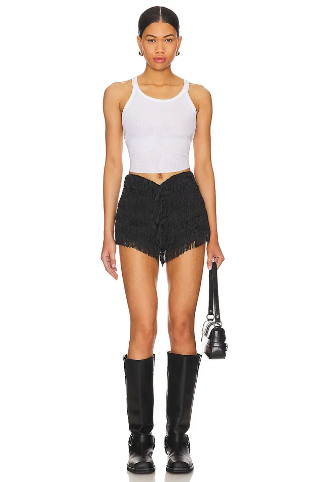 Shorts Women Lovers and Friends Andi Fringe Skort Black Shorts Women Lovers and Friends Andi Fringe Skort Black