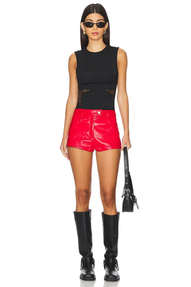 Shorts Women Lovers and Friends Colson Faux Leather Short Ruby Red Shorts Women Lovers and Friends Colson Faux Leather Short Ruby Red
