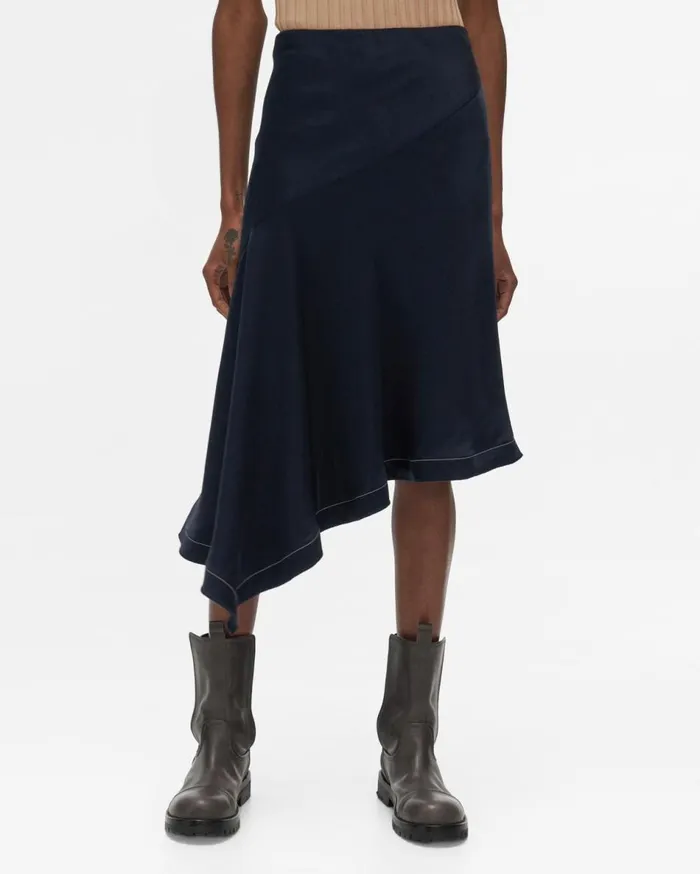 Skirts Women Helmut Lang Scarf Slip Skirt Patrol Navy