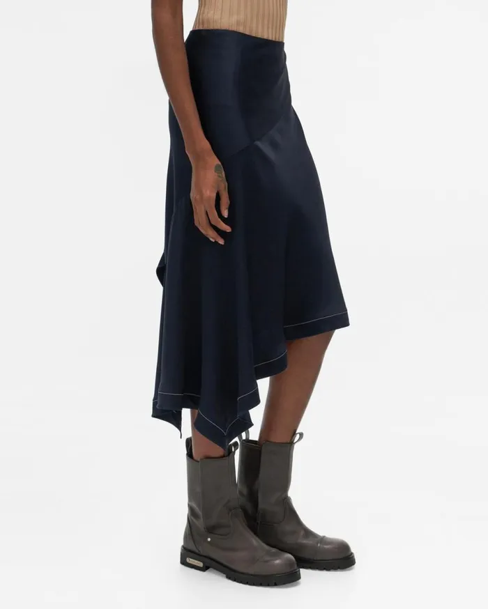 Skirts Women Helmut Lang Scarf Slip Skirt Patrol Navy