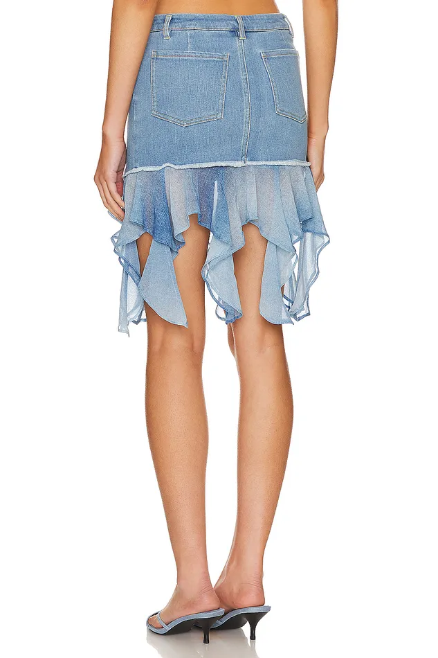 Skirts Women Lovers and Friends Britney Mini Skirt Blue Denim Skirts Women Lovers and Friends Britney Mini Skirt Blue Denim