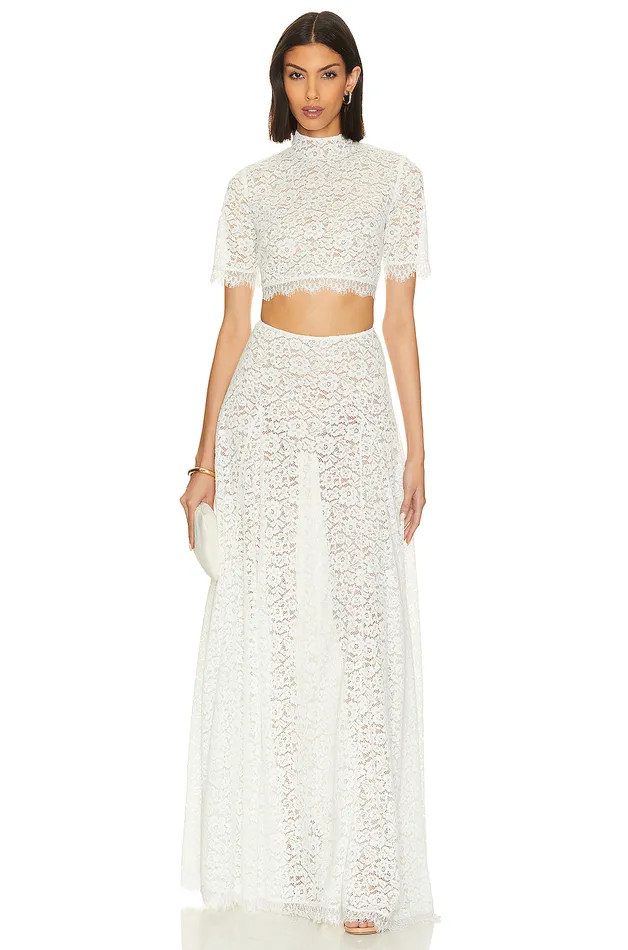 Skirts Women Lovers and Friends Emilia Skirt White Lace Skirts Women Lovers and Friends Emilia Skirt White Lace