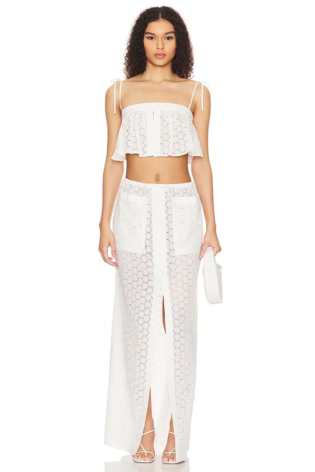 Skirts Women Lovers and Friends Fiona Maxi Skirt White Skirts Women Lovers and Friends Fiona Maxi Skirt White