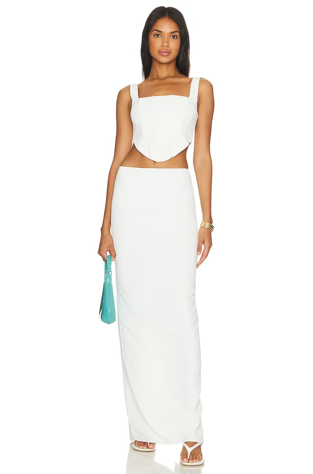 Skirts Women Lovers and Friends Imani Maxi Skirt Opal White Skirts Women Lovers and Friends Imani Maxi Skirt Opal White