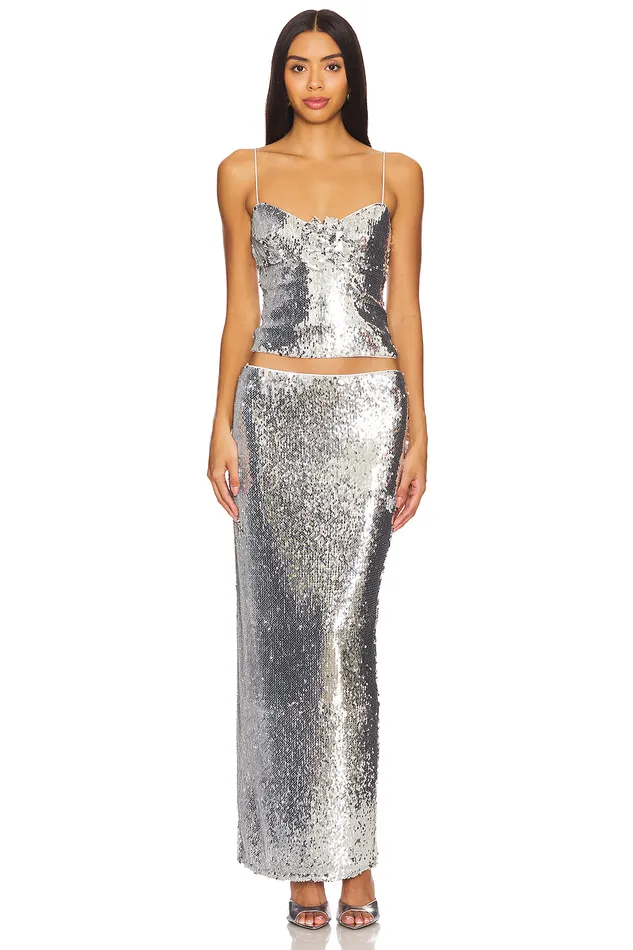 Skirts Women Lovers and Friends Lilium Skirt Silver Skirts Women Lovers and Friends Lilium Skirt Silver