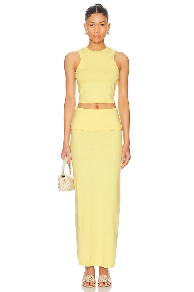 Skirts Women Lovers and Friends Lumielle Maxi Skirt Baby Yellow Skirts Women Lovers and Friends Lumielle Maxi Skirt Baby Yellow