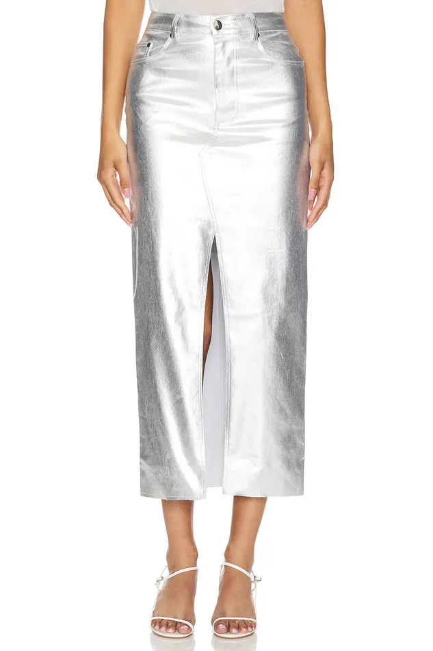 Skirts Women Lovers and Friends Naomi Maxi Skirt Silver