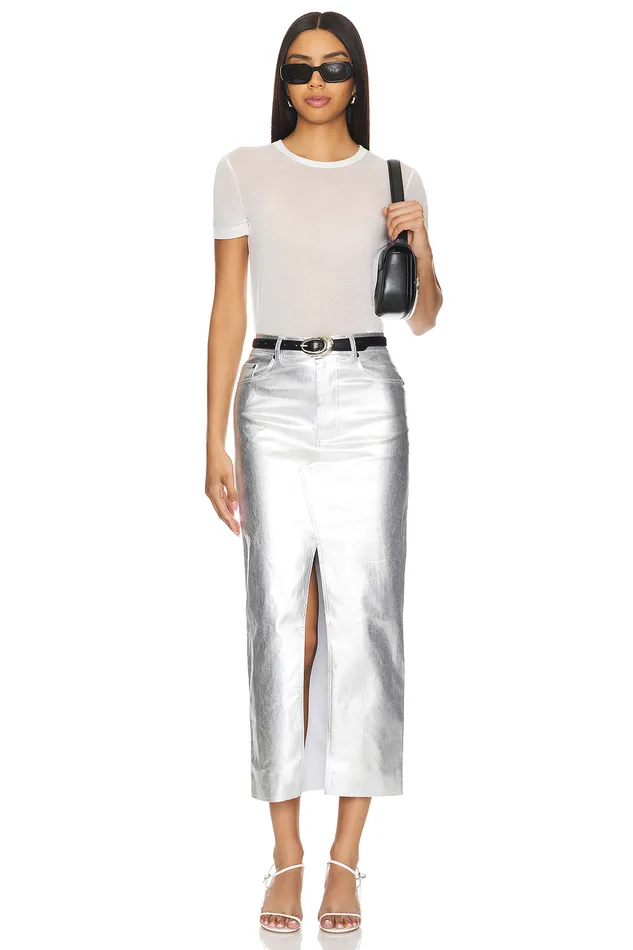Skirts Women Lovers and Friends Naomi Maxi Skirt Silver Skirts Women Lovers and Friends Naomi Maxi Skirt Silver