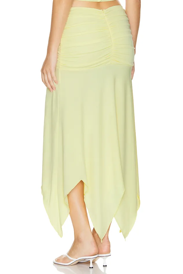 Skirts Women Lovers and Friends Surya Midi Skirt Soft Yellow Skirts Women Lovers and Friends Surya Midi Skirt Soft Yellow