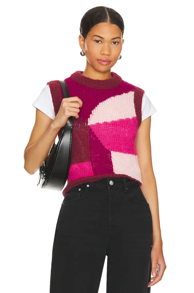 Sweaters and Knits Women Lovers and Friends Adiel Knit Vest Pink Multi