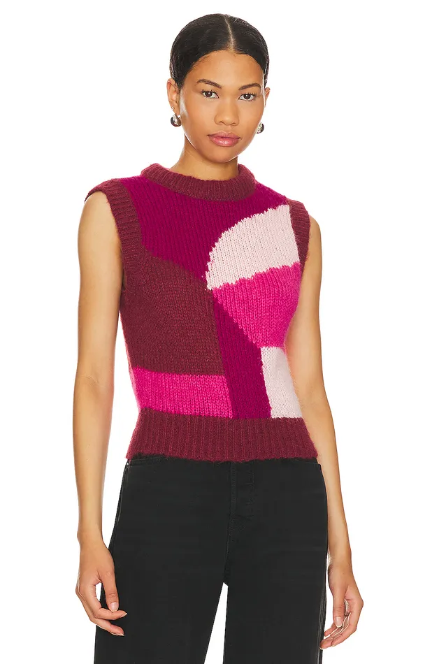 Sweaters and Knits Women Lovers and Friends Adiel Knit Vest Pink Multi Sweaters and Knits Women Lovers and Friends Adiel Knit Vest Pink Multi