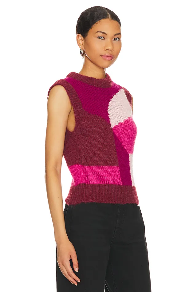 Sweaters and Knits Women Lovers and Friends Adiel Knit Vest Pink Multi Sweaters and Knits Women Lovers and Friends Adiel Knit Vest Pink Multi