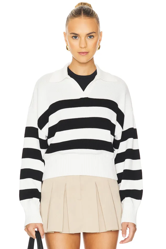 Sweaters and Knits Women Lovers and Friends Allegrina Sweater Black and White Stripe Sweaters and Knits Women Lovers and Friends Allegrina Sweater Black and White Stripe