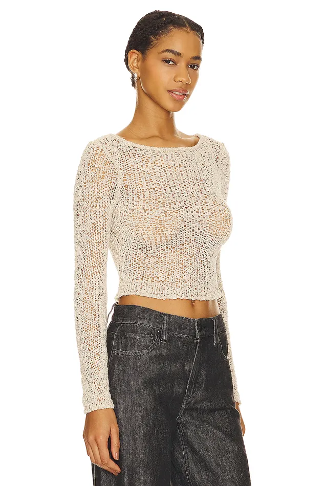 Sweaters and Knits Women Lovers and Friends Anders Open Stitch Sweater Cream Sweaters and Knits Women Lovers and Friends Anders Open Stitch Sweater Cream
