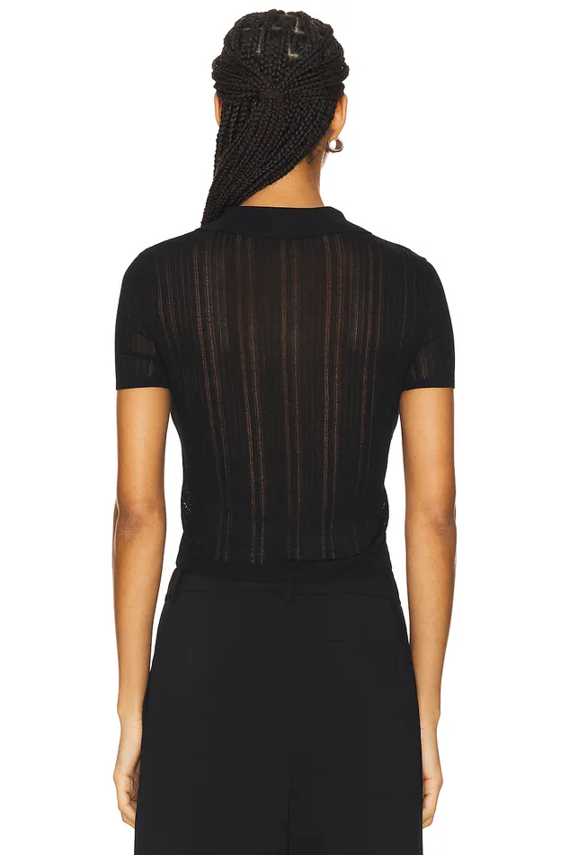 Sweaters and Knits Women Lovers and Friends Belle Polo Top Black Sweaters and Knits Women Lovers and Friends Belle Polo Top Black