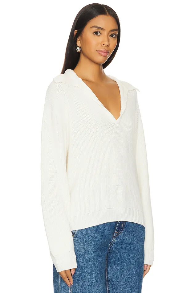 Sweaters and Knits Women Lovers and Friends Blakely Polo Sweater Ivory Sweaters and Knits Women Lovers and Friends Blakely Polo Sweater Ivory