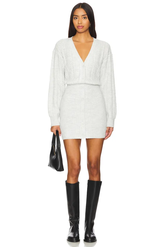 Sweaters and Knits Women Lovers and Friends Brylee Mini Dress Heather Grey
