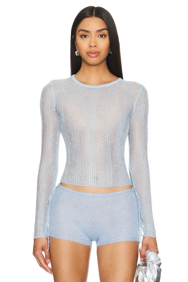 Sweaters and Knits Women Lovers and Friends Elia Sweater Baby Blue
