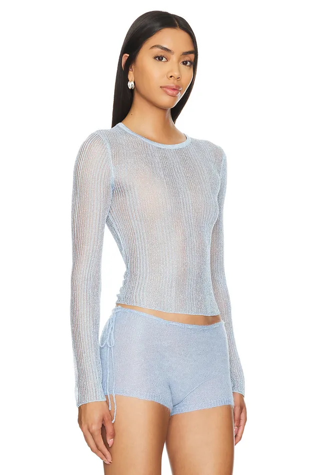 Sweaters and Knits Women Lovers and Friends Elia Sweater Baby Blue